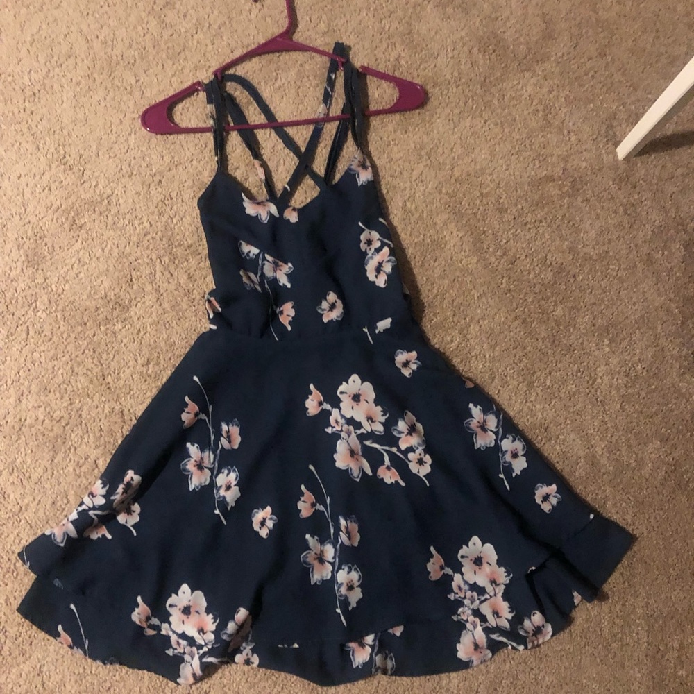 open back floral dress
